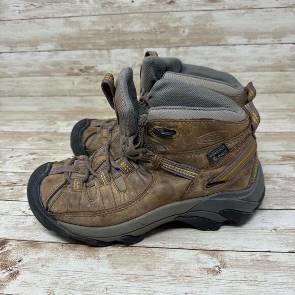 KEEN Targhee II Brown Waterproof Mid Outdoor Trail Hiking Boots Women's Size 6 - Picture 3 of 8